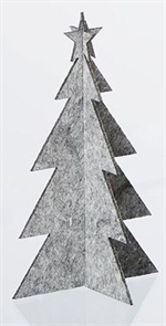 Lübech Living juletræ - felt x-mas tree - grå højde 15 cm - Fransenhome